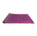 Sideview of Abstract Purple Modern Rug, abs1306pur