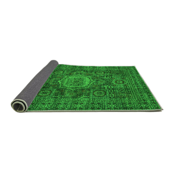 Sideview of Abstract Green Modern Rug, abs1307grn