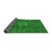 Sideview of Abstract Green Modern Rug, abs1307grn