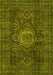 Machine Washable Abstract Yellow Modern Rug, wshabs1307yw