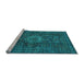 Sideview of Machine Washable Abstract Light Blue Modern Rug, wshabs1307lblu