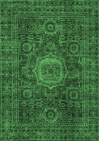 Abstract Emerald Green Modern Rug, abs1307emgrn