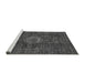 Sideview of Machine Washable Abstract Gray Modern Rug, wshabs1307gry