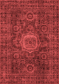 Abstract Red Modern Rug, abs1307red