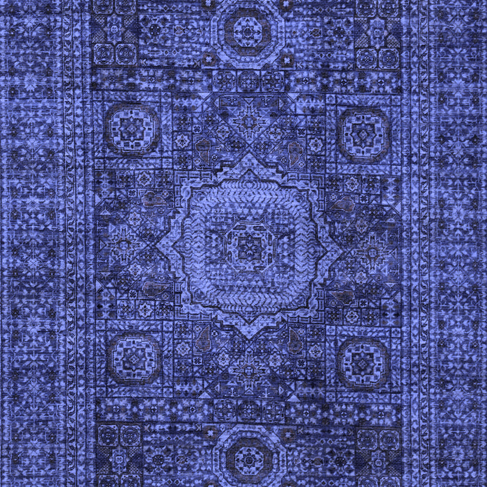 Machine Washable Abstract Blue Modern Rug, wshabs1307blu