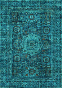 Abstract Light Blue Modern Rug, abs1307lblu