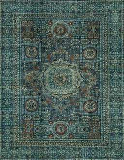 Machine Washable Abstract -Sea Green Rug, wshabs1307