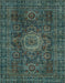 Machine Washable Abstract -Sea Green Rug, wshabs1307