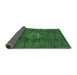 Sideview of Abstract Emerald Green Modern Rug, abs1307emgrn