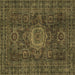 Square Abstract Brown Modern Rug, abs1307brn