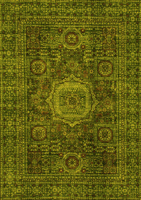 Abstract Yellow Modern Rug, abs1307yw