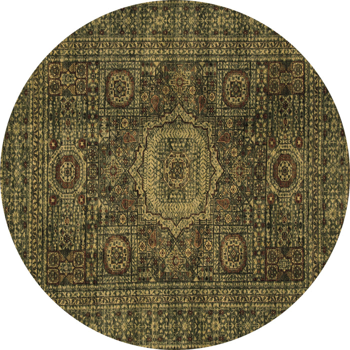 Round Machine Washable Abstract Brown Modern Rug, wshabs1307brn