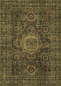 Abstract Brown Modern Rug, abs1307brn