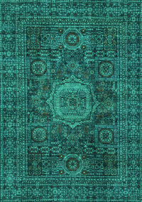 Abstract Turquoise Modern Rug, abs1307turq