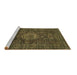 Sideview of Machine Washable Abstract Brown Modern Rug, wshabs1307brn