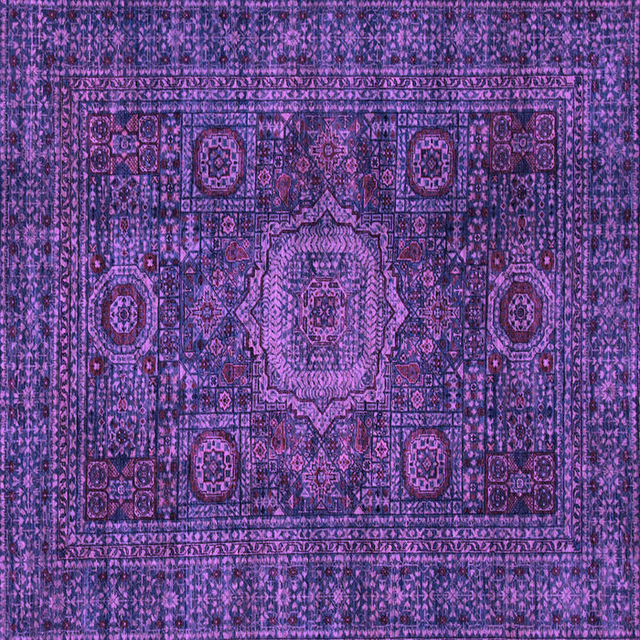 Square Abstract Purple Modern Rug, abs1307pur