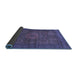 Sideview of Abstract Blue Modern Rug, abs1308blu