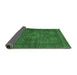 Sideview of Abstract Emerald Green Modern Rug, abs1308emgrn