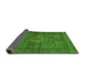 Sideview of Abstract Green Modern Rug, abs1308grn