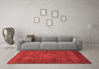 Machine Washable Abstract Red Modern Rug, wshabs1308red