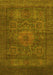 Abstract Yellow Modern Rug, abs1308yw