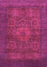 Machine Washable Abstract Pink Modern Rug, wshabs1308pnk