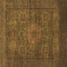 Square Abstract Brown Modern Rug, abs1308brn