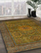 Machine Washable Abstract Hazel Green Rug in a Family Room, wshabs1308