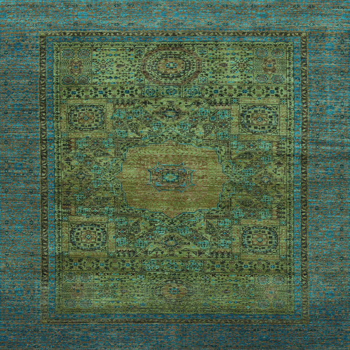 Square Machine Washable Abstract Light Blue Modern Rug, wshabs1308lblu