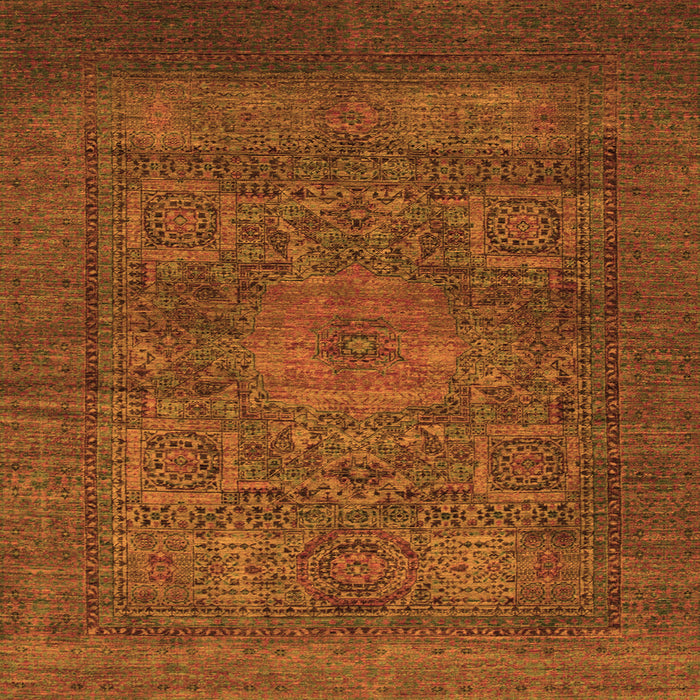 Square Abstract Orange Modern Rug, abs1308org