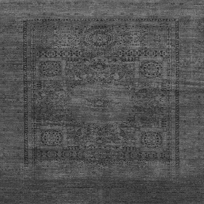 Square Abstract Gray Modern Rug, abs1308gry