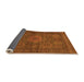 Sideview of Abstract Orange Modern Rug, abs1308org