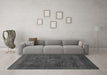 Machine Washable Abstract Gray Modern Rug in a Living Room,, wshabs1308gry