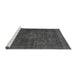 Sideview of Machine Washable Abstract Gray Modern Rug, wshabs1308gry