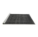 Sideview of Machine Washable Abstract Gray Modern Rug, wshabs1309gry