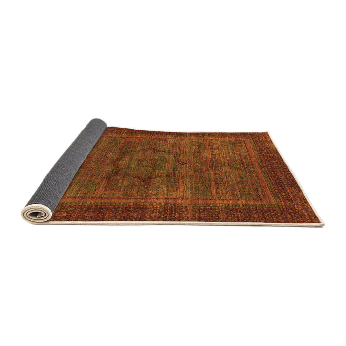 Sideview of Abstract Orange Modern Rug, abs1309org