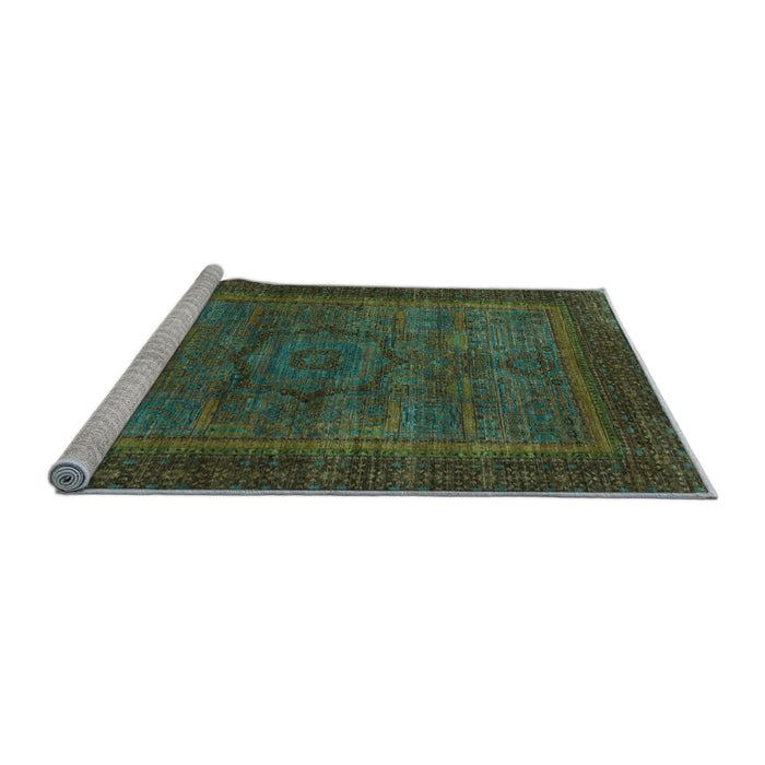 Sideview of Machine Washable Abstract Light Blue Modern Rug, wshabs1309lblu