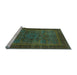 Sideview of Machine Washable Abstract Light Blue Modern Rug, wshabs1309lblu