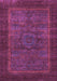 Machine Washable Abstract Purple Modern Area Rugs, wshabs1309pur