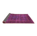 Sideview of Abstract Purple Modern Rug, abs1309pur