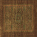 Square Abstract Brown Modern Rug, abs1309brn