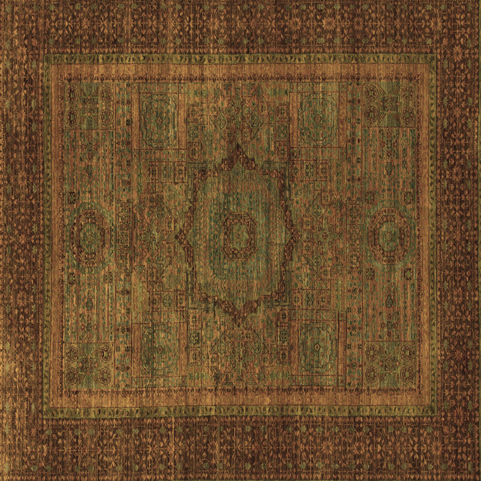 Square Machine Washable Abstract Brown Modern Rug, wshabs1309brn