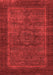 Abstract Red Modern Area Rugs