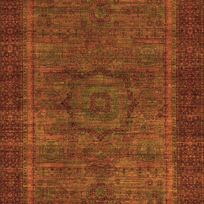 Machine Washable Abstract Orange Modern Area Rugs, wshabs1309org