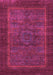 Machine Washable Abstract Pink Modern Rug, wshabs1309pnk