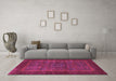 Machine Washable Abstract Pink Modern Rug in a Living Room, wshabs1309pnk