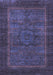 Machine Washable Abstract Blue Modern Rug, wshabs1309blu