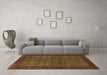 Machine Washable Abstract Brown Modern Rug in a Living Room,, wshabs1309brn