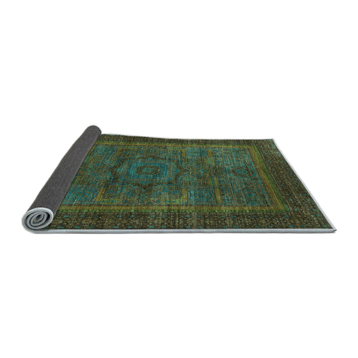 Sideview of Abstract Light Blue Modern Rug, abs1309lblu