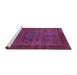 Sideview of Machine Washable Abstract Purple Modern Area Rugs, wshabs1309pur